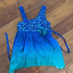 Justice mermaid sequins tank top size 10 girls